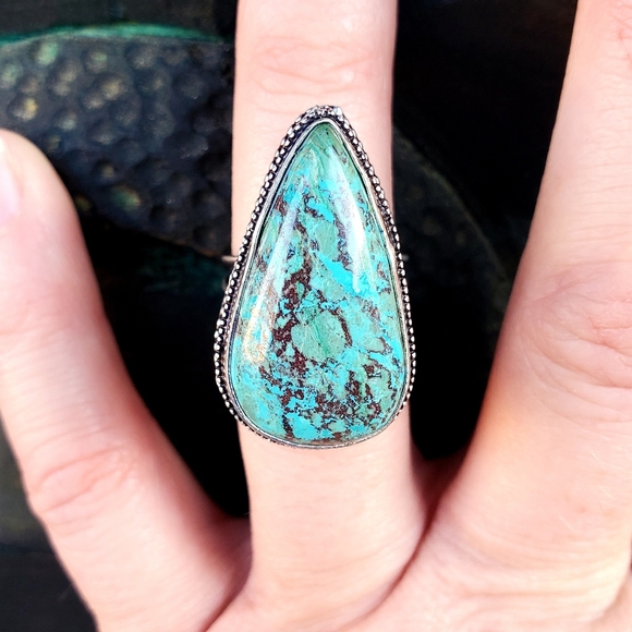 New Azurite 925 Silver Ring. - Picture 9 of 16